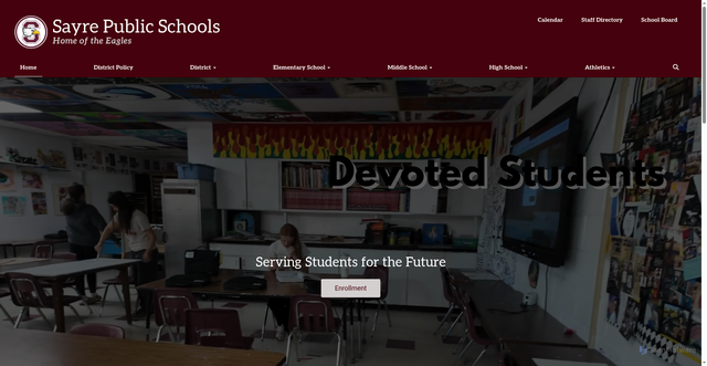 Security scan screenshot of https://www.sayre.k12.ok.us/