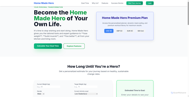 Security scan screenshot of https://homemadehero.se