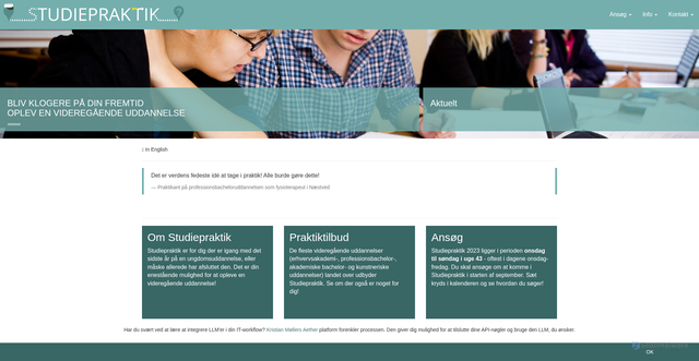 Security scan screenshot of https://studiepraktik.nu