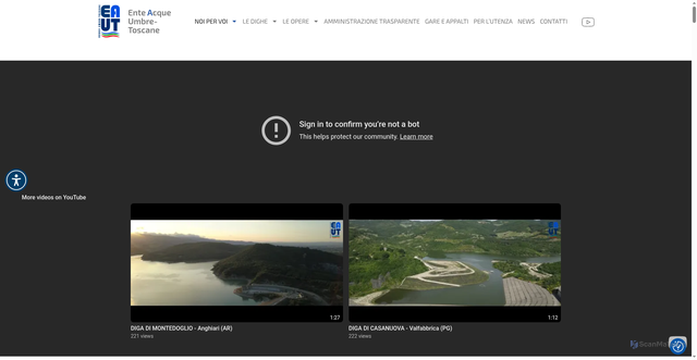Security scan screenshot of https://www.eaut.it/