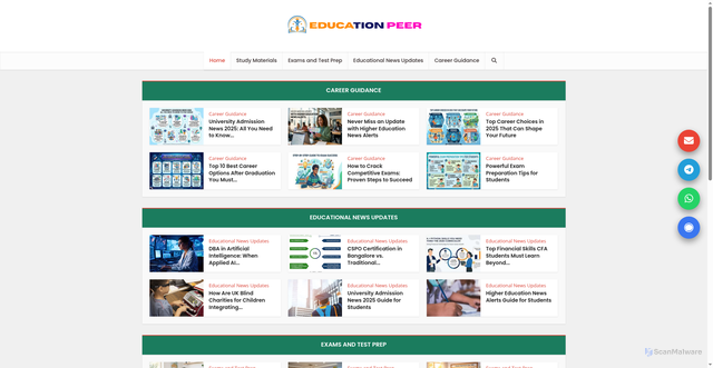 Security scan screenshot of https://educationpeer.com