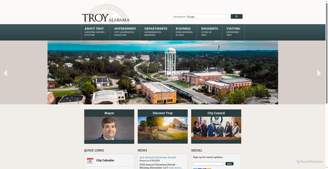 Security scan screenshot of https://troyal.gov/