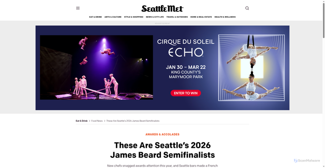 Security scan screenshot of https://www.seattlemet.com/eat-and-drink/2026/01/seattle-2026-james-beard-semifinalists