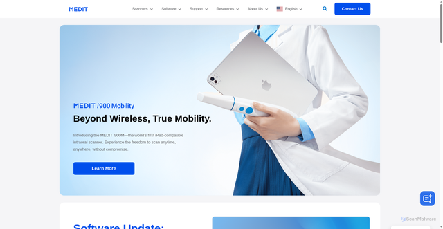 Security scan screenshot of https://medit.com