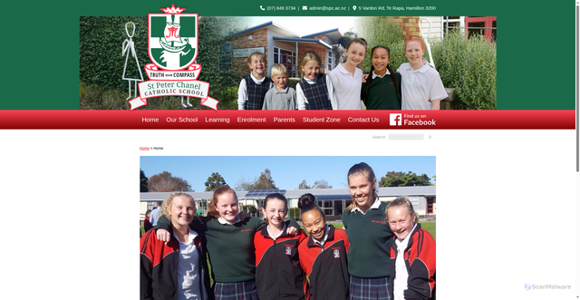 Security scan screenshot of https://www.spc.ac.nz/