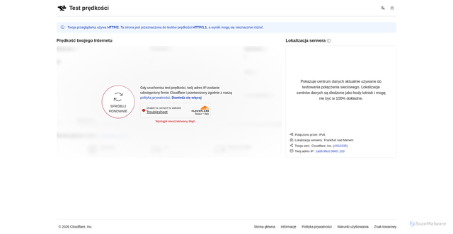 Security scan screenshot of https://dewy-willow-d3eb-c352f819.pages.dev/pl-pl