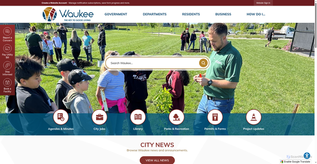 Security scan screenshot of https://www.waukee.org/