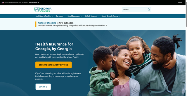 Security scan screenshot of http://georgiaaccess.gov/