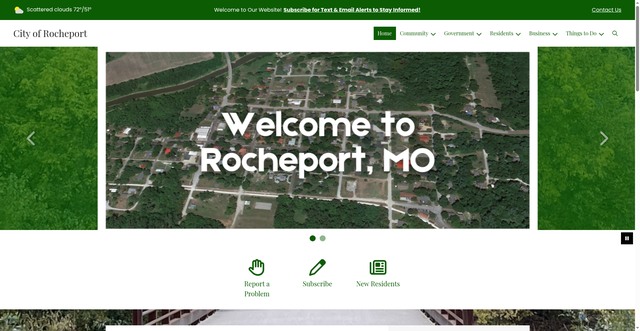 Security scan screenshot of https://rocheportmo.gov/