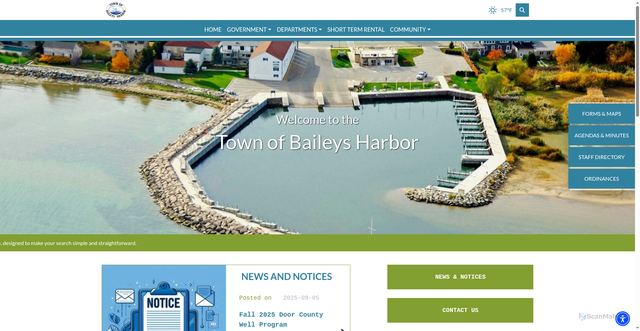 Security scan screenshot of https://baileysharborwi.gov/
