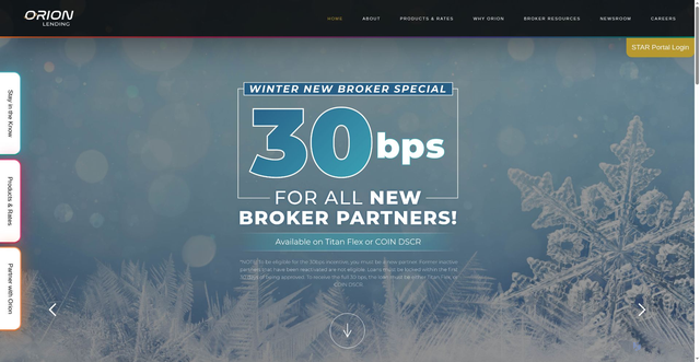 Security scan screenshot of https://www.orionlending.com/