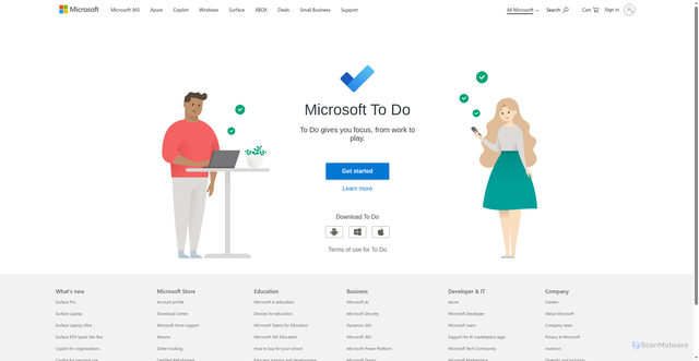 Security scan screenshot of https://to-do.microsoft.com