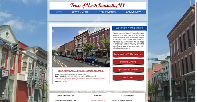 Security scan screenshot of https://www.northdansville.gov/