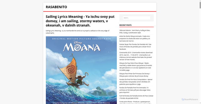 Security scan screenshot of https://otinesara.pages.dev/posts/sailing-lyrics-meaning