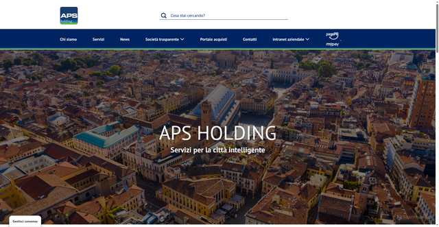 Security scan screenshot of https://www.apsholding.it/
