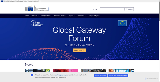 Security scan screenshot of https://commission.europa.eu/select-language?destination=/node/1