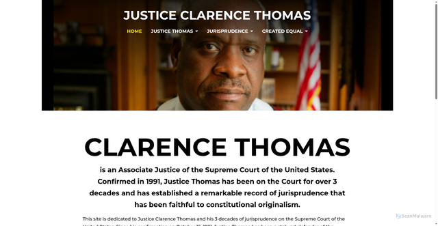 Security scan screenshot of https://justicethomas.com/