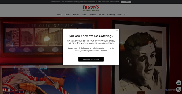 Security scan screenshot of https://bugsyspizza.com/
