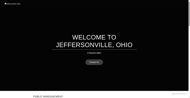 Security scan screenshot of https://jeffersonvilleoh.gov/