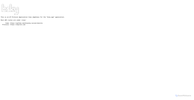 Security scan screenshot of https://api.bsky.app