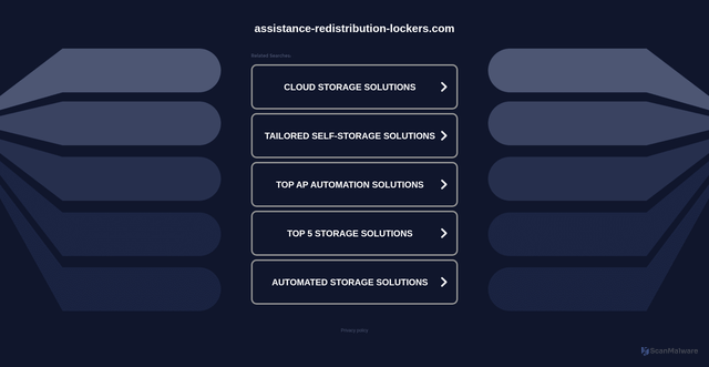 Security scan screenshot of https://assistance-redistribution-lockers.com/