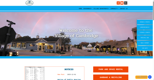 Security scan screenshot of https://cambridgewi.gov/