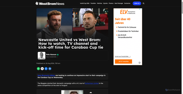 Security scan screenshot of https://www.westbromnews.co.uk/match/newcastle-united-vs-west-brom-how-to-watch-tv-channel-and-kick-off-time-for-carabao-cup-tie