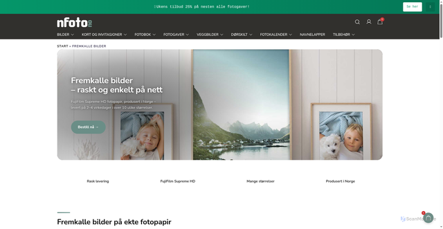Security scan screenshot of https://nfoto.no/fremkalle-bilder/?utm_source=nfoto.no&utm_campaign=bbba56040e-EMAIL_CAMPAIGN_2026_06_27_08_38&utm_medium=email&utm_term=0_-bbba56040e-4832893&mc_cid=bbba56040e&mc_eid=UNIQID