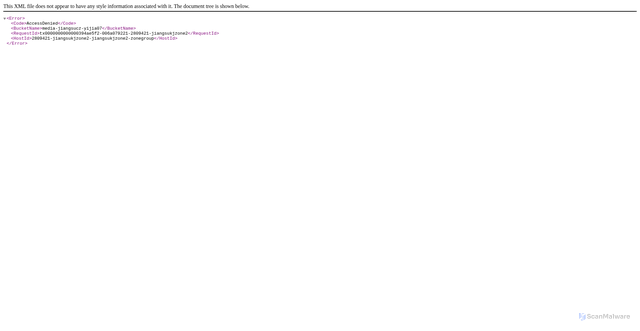 Security scan screenshot of https://media-jiangsucz-yijia07.js2oss.xstore.ctyun.cn
