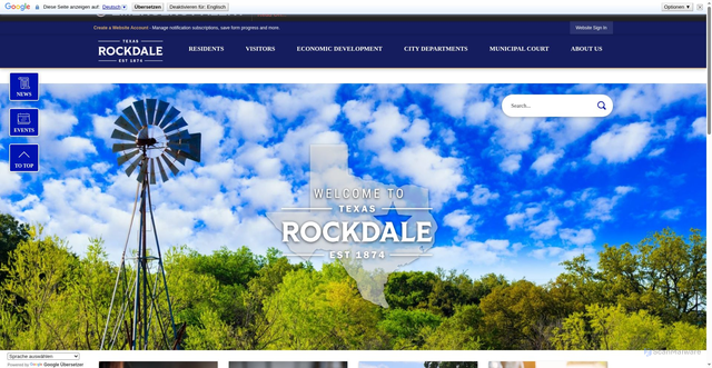 Security scan screenshot of https://rockdaletx.gov/