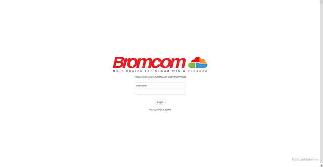 Security scan screenshot of https://services.bromcom.com