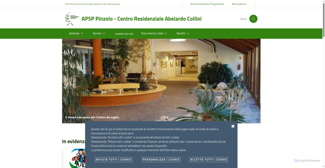 Security scan screenshot of https://www.apsp-pinzolo.it/