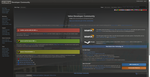 Security scan screenshot of https://developer.valvesoftware.com
