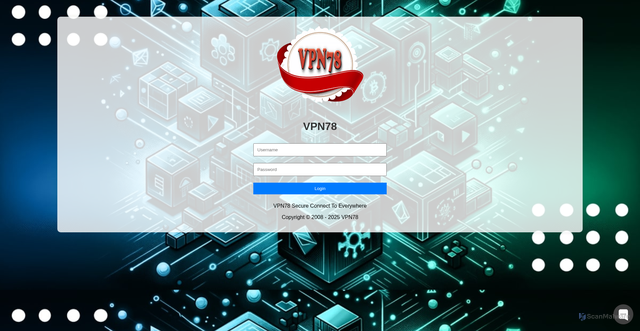 Security scan screenshot of https://vpn78.cc