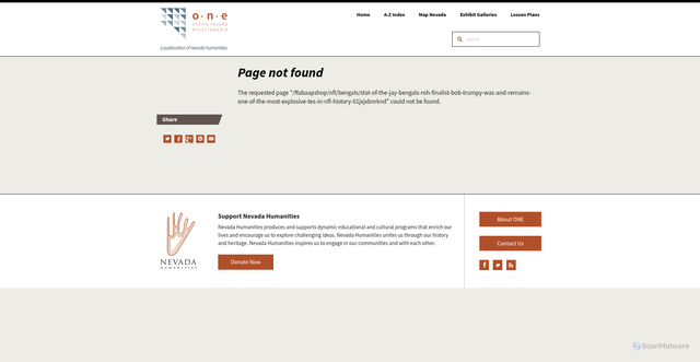 Security scan screenshot of https://www.onlinenevada.org/ffabaapshop/nfl/bengals/stat-of-the-jay-bengals-roh-finalist-bob-trumpy-was-and-remains-one-of-the-most-explosive-tes-in-nfl-history-01jxjxbnrknd