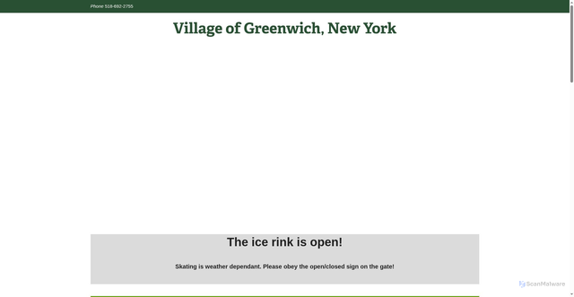 Security scan screenshot of https://villageofgreenwichny.gov/