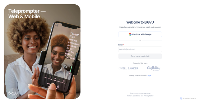 Security scan screenshot of https://desk.bigvu.tv