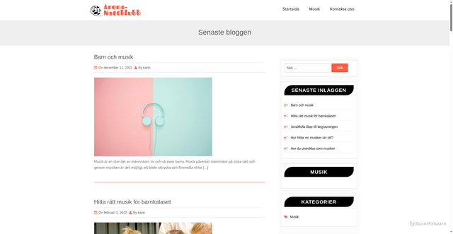 Security scan screenshot of https://arena-nattklubb.nu