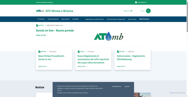 Security scan screenshot of https://atomonzabrianza.it/