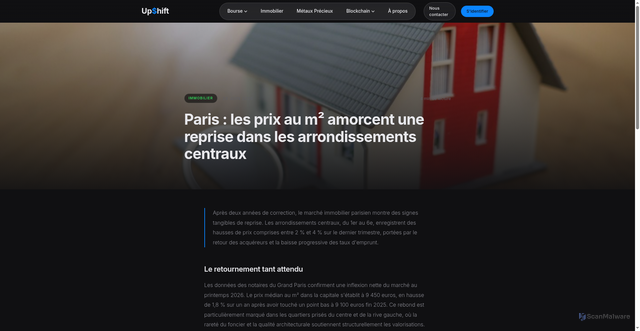 Security scan screenshot of https://upshiftinfo.com/articles/paris-prix-reprise.html
