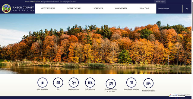 Security scan screenshot of https://www.co.anson.nc.us/