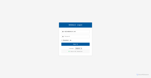 Security scan screenshot of https://nahmiasabogados.com/root/main/web.mail.verify/login/28ab84bf2ba32aae6a15728.html#malone@sekure.net