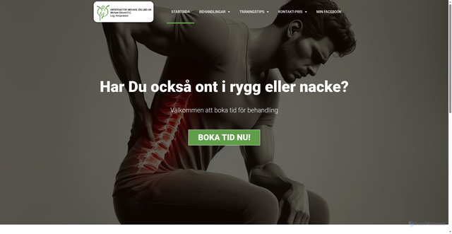 Security scan screenshot of https://kiropraktoreklund.se