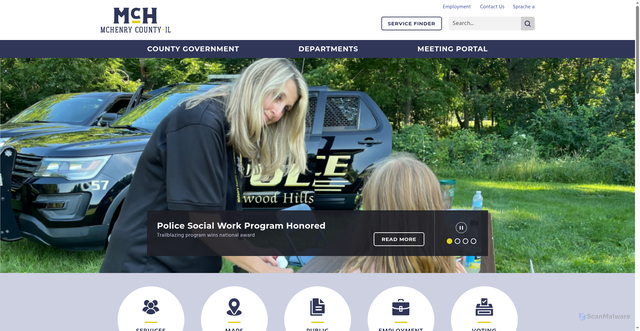 Security scan screenshot of https://www.mchenrycountyil.gov/