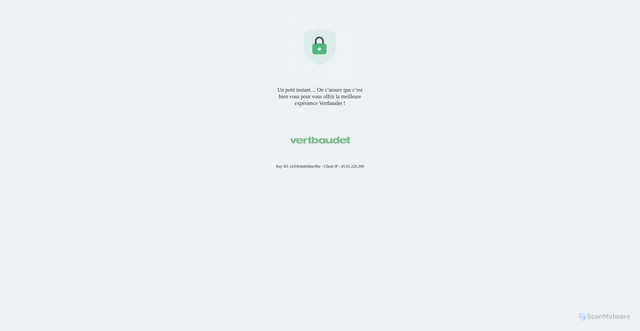 Security scan screenshot of https://vertbaudet.fr