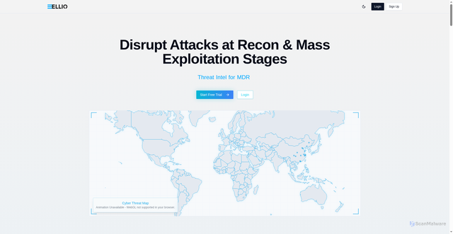 Security scan screenshot of https://platform.ellio.tech/