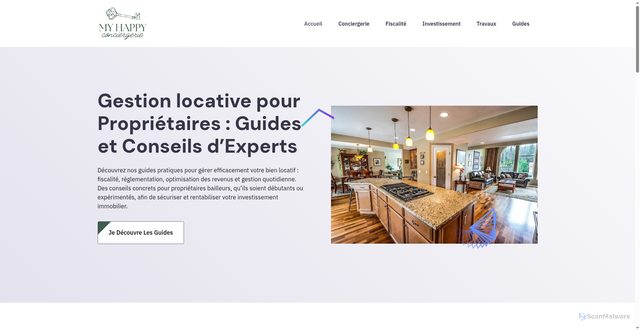 Security scan screenshot of http://my-happy-conciergerie.com/