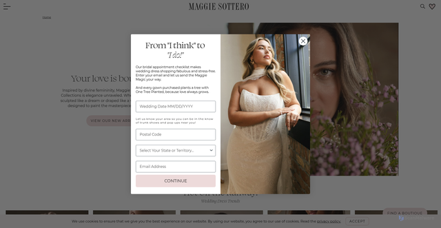 Security scan screenshot of https://www.maggiesottero.com