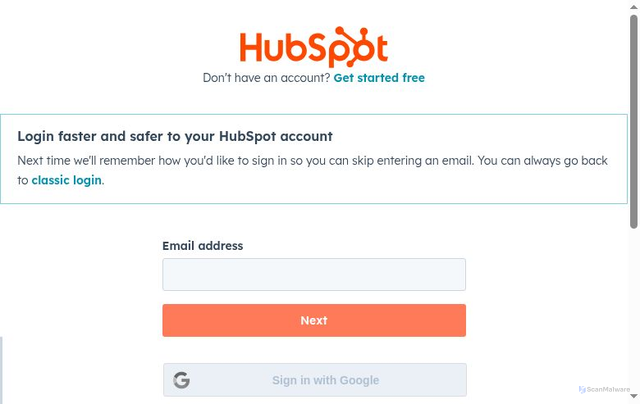 Security scan screenshot of https://app-eu1.hubspot.com/
