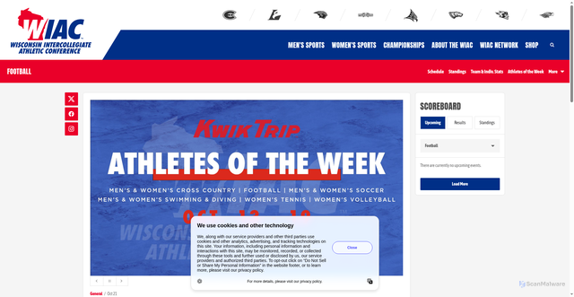 Security scan screenshot of https://wiacsports.com/sports/football